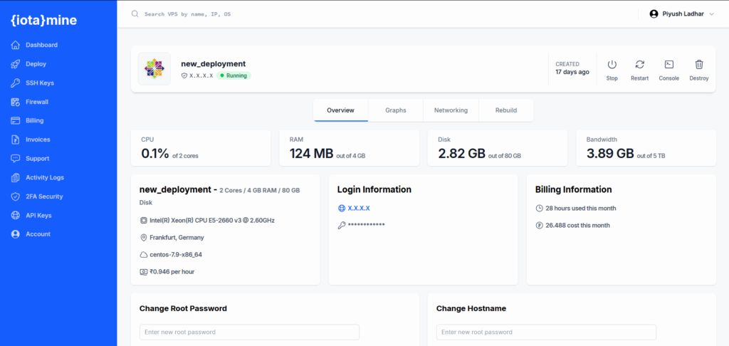 Iotamine VPS Overview